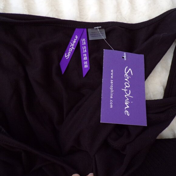 NWT Seraphine black midi dress 14 - Picture 10 of 10